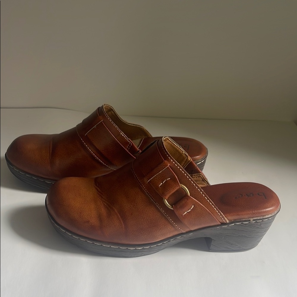 B.O.C “o” RING TAN LEATHER POLLY MULES BC0010916 women’s 9M - Picture 5 of 10